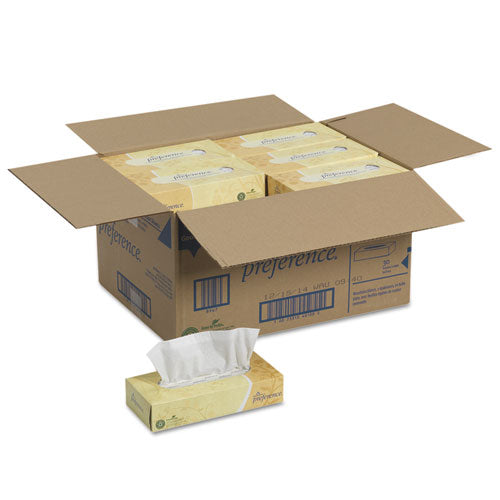 Image of Georgia Pacific® Professional Pacific Blue Select Facial Tissue, 2-Ply, White, Flat Box, 100 Sheets/box, 30 Boxes/carton