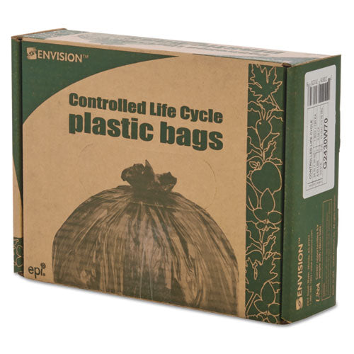 Image of Stout® by Envision Controlled Life-Cycle Plastic Trash Bags, 13 Gal, 0.7 Mil, 24" X 30", White, 120/box