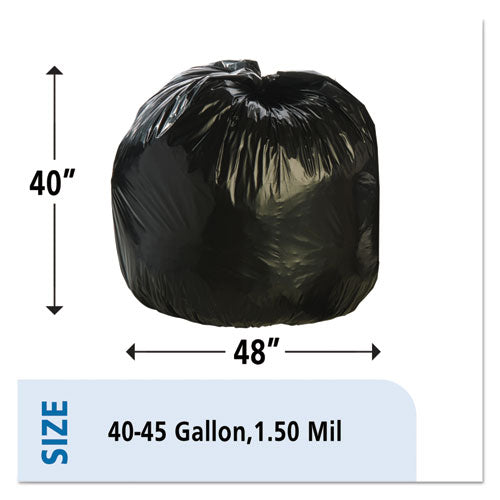 Image of Stout® by Envision Total Recycled Content Plastic Trash Bags, 45 gal, 1.5 mil, 40" x 48", Black/Brown, 100/Carton