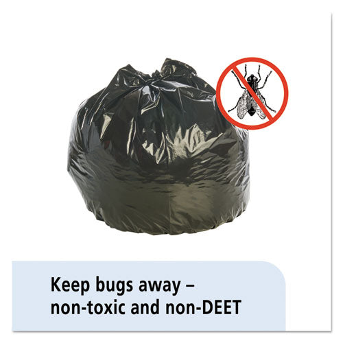 Image of Stout® by Envision Insect-Repellent Trash Bags, 35 Gal, 2 Mil, 33" X 45", Black, 80/box