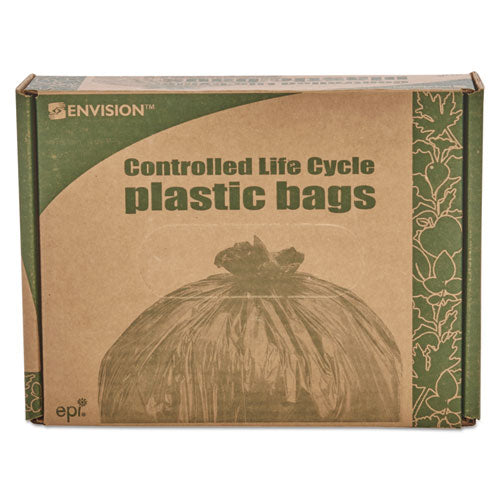 Image of Stout® by Envision Controlled Life-Cycle Plastic Trash Bags, 30 Gal, 0.8 Mil, 30" X 36", Brown, 60/box
