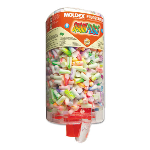 Image of Moldex® SparkPlugs PlugStation Earplug Dispenser, Cordless, 33NRR, Asst, 500 Pairs
