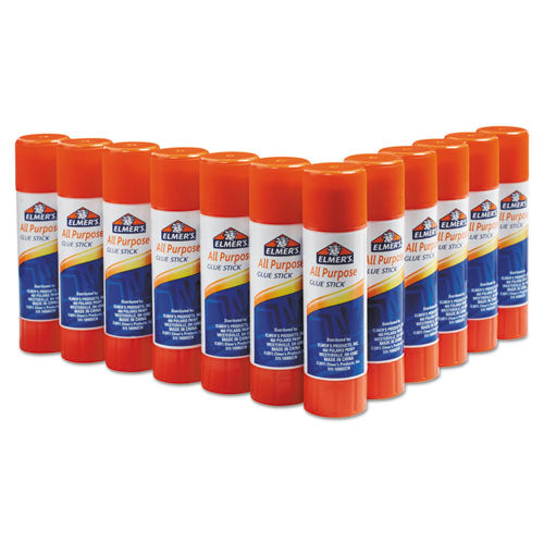 Image of Elmer's® Disappearing Glue Stick, 0.77 Oz, Applies White, Dries Clear, 12/pack