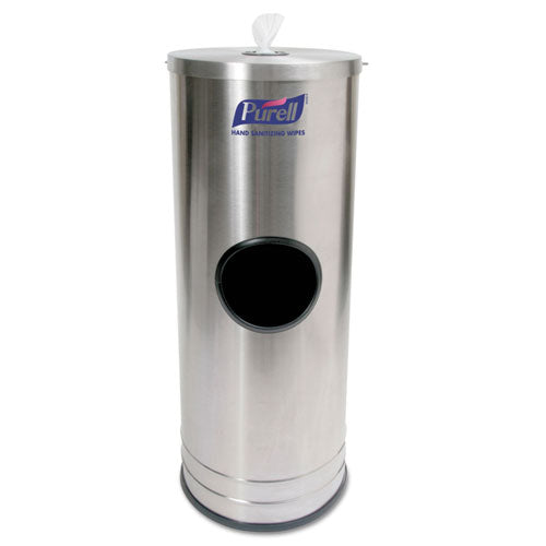Image of PURELL® Dispenser Stand For Sanitizing Wipes, 1,500 Wipe Capacity, 10.25 X 10.25 X 14.5, Stainless Steel