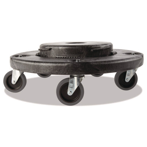 Image of Rubbermaid® Commercial Brute Quiet Dolly, 250 lb Capacity, 18.25" Diameter x 6.63"h, Black