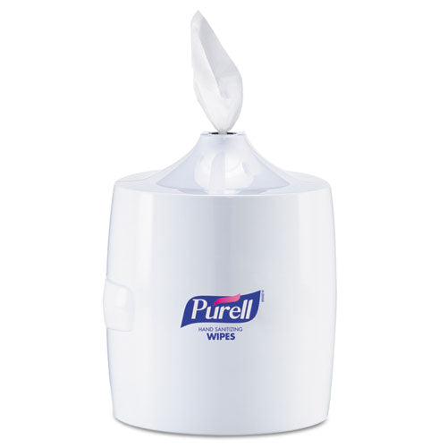 Image of PURELL® Hand Sanitizer Wipes Wall Mount Dispenser, 1,200/1,500 Wipe Capacity, 13.3 X 11 X 10.88, White