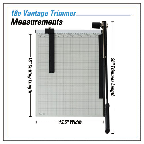 Image of Dahle® Vantage Guillotine Paper Trimmer/cutter, 15 Sheets, 18" Cut Length, Metal Base, 15.5 X 18.75