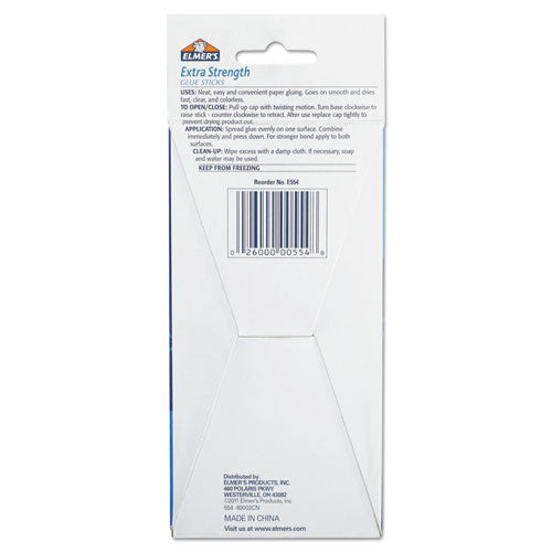 Image of Elmer's® Extra-Strength Office Glue Stick, 0.28 Oz, Dries Clear, 24/pack