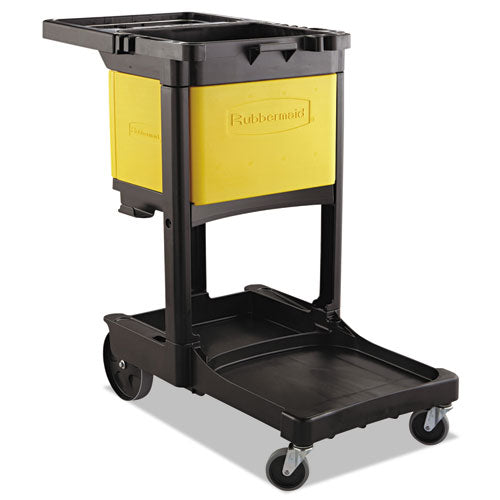 Image of Rubbermaid® Commercial Locking Cabinet, For Rubbermaid Commercial Cleaning Carts, Yellow