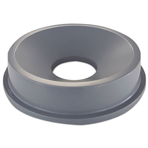 Image of Rubbermaid® Commercial Round BRUTE Funnel Top Receptacle, For 32-Gallon Containers, 22.38" Diameter x 5h, Gray