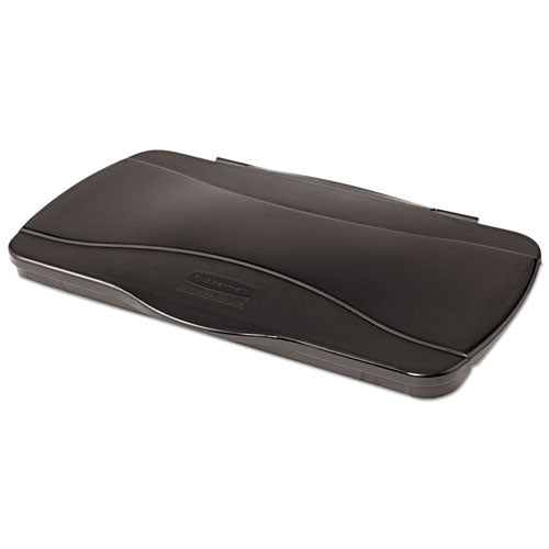 Image of Rubbermaid® Commercial Hinged Lid For Vented Slim Jim, 20.38w X 11.38d X 2.75h, Black