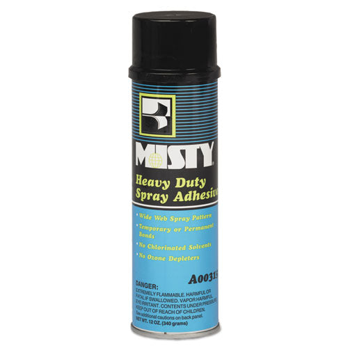 Image of Misty® Heavy-Duty Adhesive Spray, 12 Oz, Dries Clear, 12/carton