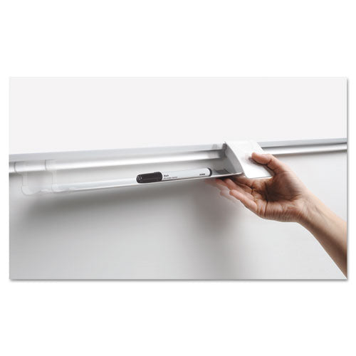 Image of MasterVision® Ruled Magnetic Steel Dry Erase Planning Board, 72" x 48", White Surface, Satin Aluminum Frame