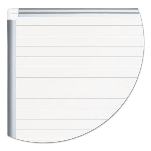 Image of MasterVision® Ruled Magnetic Steel Dry Erase Planning Board, 72" x 48", White Surface, Satin Aluminum Frame