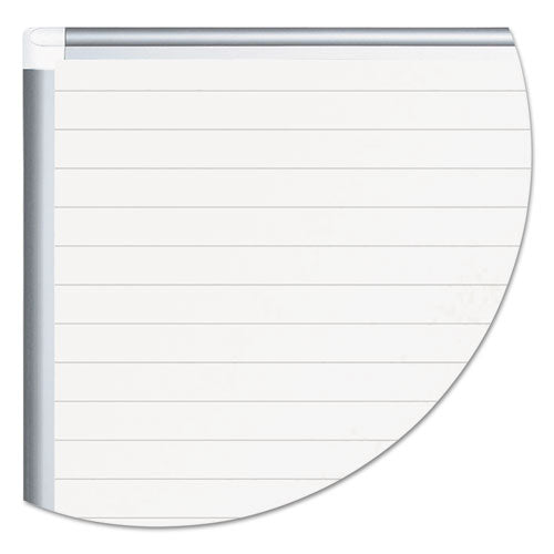 Image of MasterVision® Ruled Magnetic Steel Dry Erase Planning Board, 72" x 48", White Surface, Satin Aluminum Frame