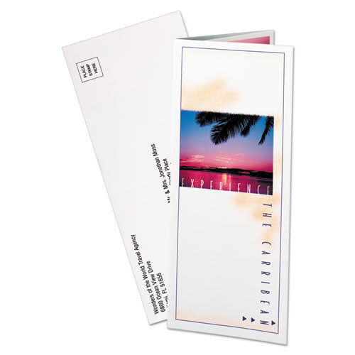 Image of Avery® Tri-Fold Brochures, 92 Bright, 85 lb Text Weight, 8.5 x 11, Matte White, 100/Pack