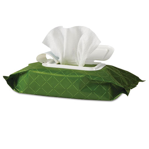 Image of Medline FitRight Select Premium Personal Cleansing Wipes, 1-Ply, 8 x 12, Fragrance-Free, White, 48/Pack, 12 Packs/Carton