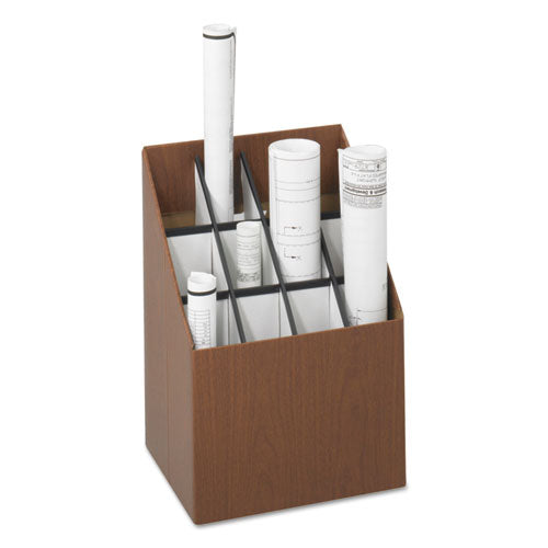Image of Safco® Corrugated Roll Files, 12 Compartments, 15w X 12d X 22h, Woodgrain
