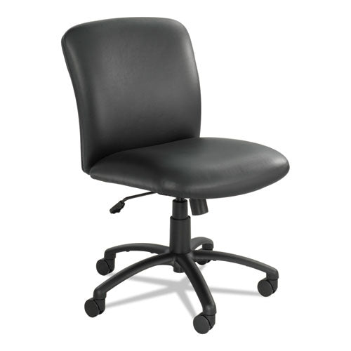 Image of Safco® Uber Big/tall Series Mid Back Chair, Vinyl, Supports Up To 500 Lb, 18.5" To 22.5" Seat Height, Black
