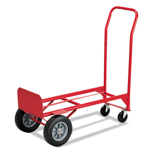 Image of Safco® Two-Way Convertible Hand Truck, 500 to 600 lb Capacity, 18 x 51, Red