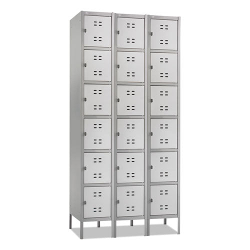 Image of Safco® Three-Column Box Locker, 36w X 18d X 78h, Two-Tone Gray