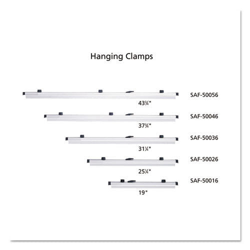 Image of Safco® Mobile Plan Center Sheet Rack, 18 Hanging Clamps, 43.75w X 20.5d X 51h, Sand