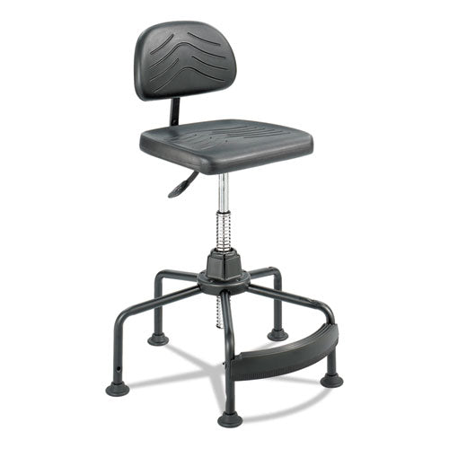 Image of Safco® Task Master Economy Industrial Chair, Supports Up To 250 Lb, 17" To 35" Seat Height, Black