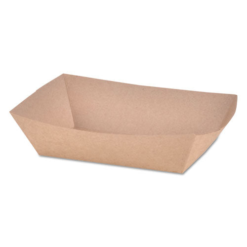 Image of SCT® Eco Food Trays, 2 lb Capacity, Brown, Paper, 1,000/Carton