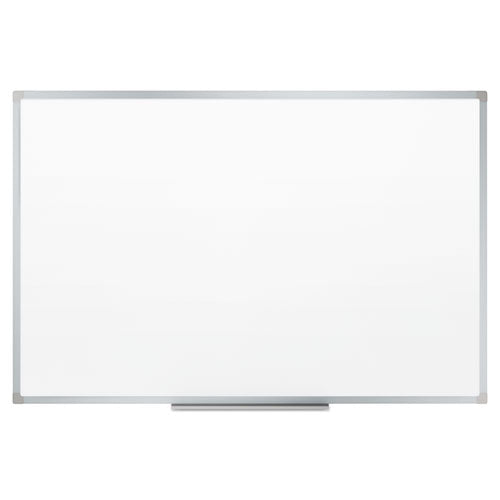 Image of Mead® Dry Erase Board with Aluminum Frame, 72" x 48", White Surface, Satin Aluminum Frame