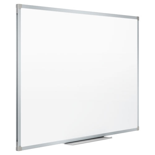 Image of Mead® Dry Erase Board with Aluminum Frame, 36" x 24", White Surface, Satin Aluminum Frame
