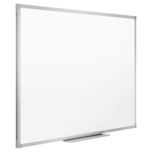 Image of Mead® Dry Erase Board with Aluminum Frame, 72" x 48", White Surface, Satin Aluminum Frame