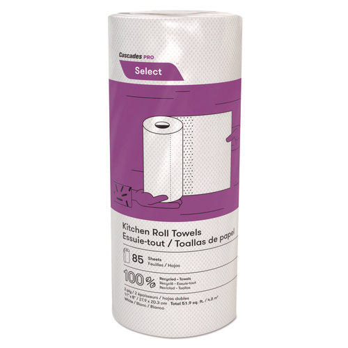 Image of Cascades PRO Select Kitchen Roll Towels, 2-Ply, 8 X 11, 85/roll, 30/carton