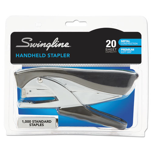 Image of Swingline® Premium Hand Stapler, 20-Sheet Capacity, Black