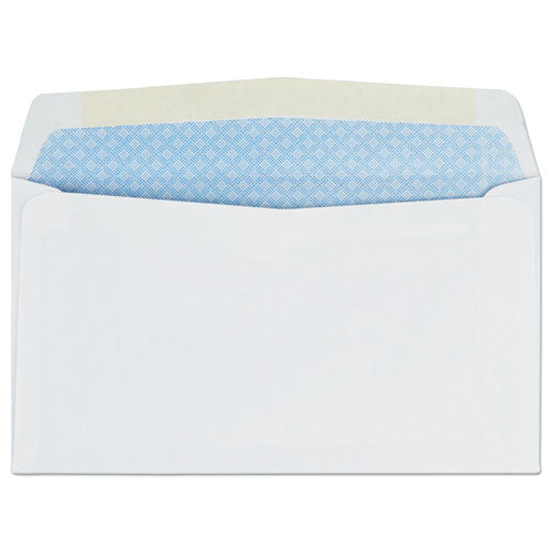 Image of Quality Park Security Tint Business Envelope, #6 3/4, Commercial Flap, Gummed Closure, 3.63 x 6.5, White, 500/Box