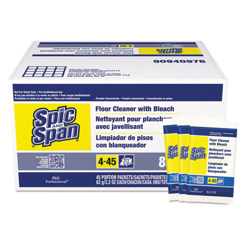 Image of Spic and Span® Bleach Floor Cleaner Packets, 2.2oz Packets, 45/carton