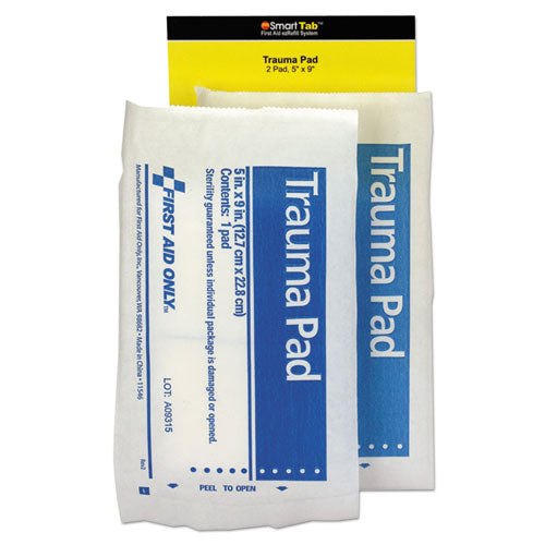 Image of First Aid Only Smartcompliance Refill Trauma Pad, 5 X 9, White, 2/bag