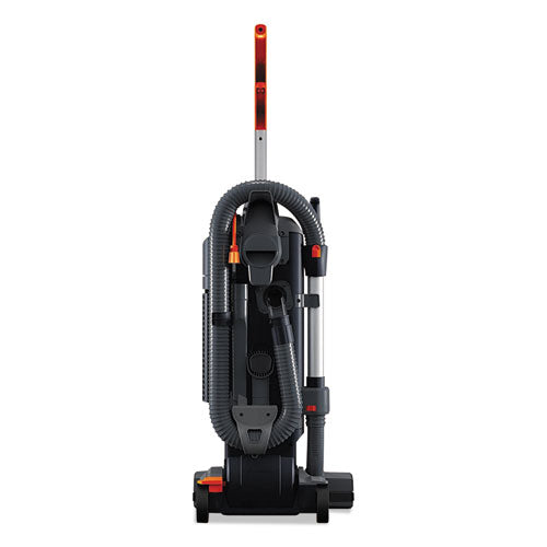 Image of Hoover® Commercial Hushtone Vacuum Cleaner With Intellibelt, 15" Cleaning Path, Gray/orange