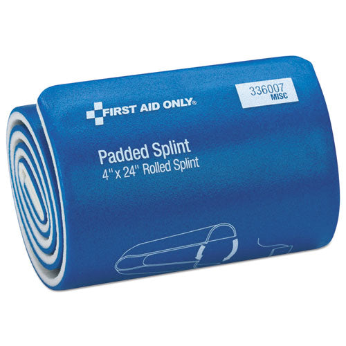 Image of First Aid Only Padded Splint, 4 X 24, Blue/white