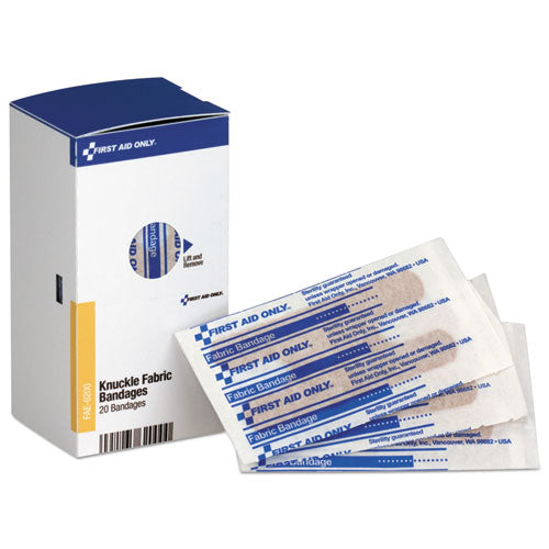 Image of First Aid Only Refill For Smartcompliance Gen Business Cabinet, Knuckle Fabric Bandages, 20/box