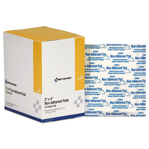 Image of First Aid Only Refill For Smartcompliance General Business Cabinet, Non-Adherent Pads, 3 X 4 ,50/box