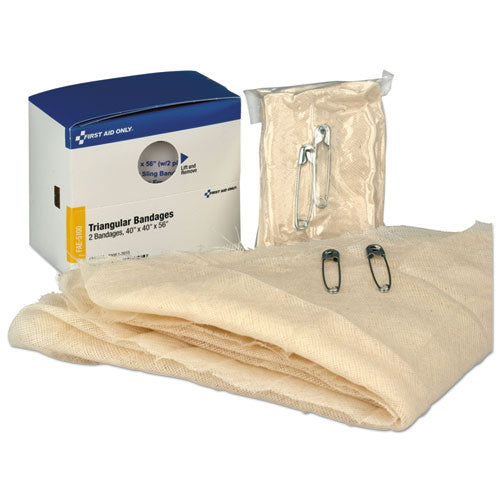 Image of First Aid Only Refill For Smartcompliance Gen Business Cabinet, Triangular Bandages, 40 X 40 X 56, 2/box