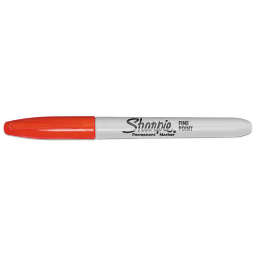 Image of Sharpie® Fine Tip Permanent Marker, Fine Bullet Tip, Red, Dozen