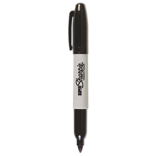 Image of Sharpie® Super Permanent Marker, Fine Bullet Tip, Black, Dozen