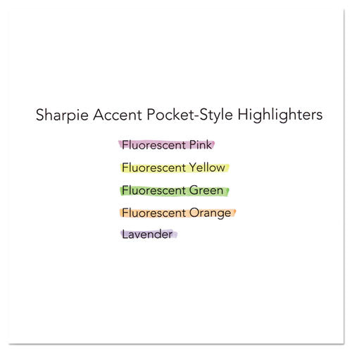 Image of Sharpie® Pocket Style Highlighter Value Pack, Yellow Ink, Chisel Tip, Yellow Barrel, 36/pack