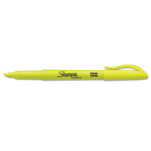 Image of Sharpie® Pocket Style Highlighter Value Pack, Yellow Ink, Chisel Tip, Yellow Barrel, 36/pack