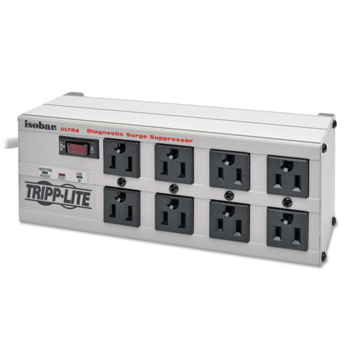 Image of Tripp Lite by Eaton Isobar Surge Protector, 8 AC Outlets, 12 ft Cord, 3,840 J, Light Gray