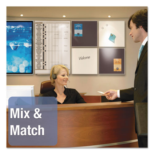 Image of Quartet® Matrix Magnetic Boards, 48" x 31", White Surface, Satin Aluminum Frame