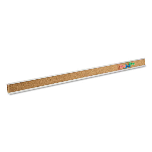 Image of Quartet® Bulletin Bar I, 1" x 36", Brown/Silver