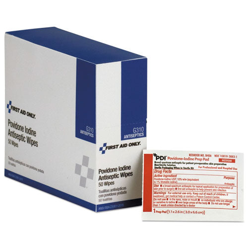 Image of First Aid Only Refill For Smartcompliance General Business Cabinet, Pvp Iodine, 50/box
