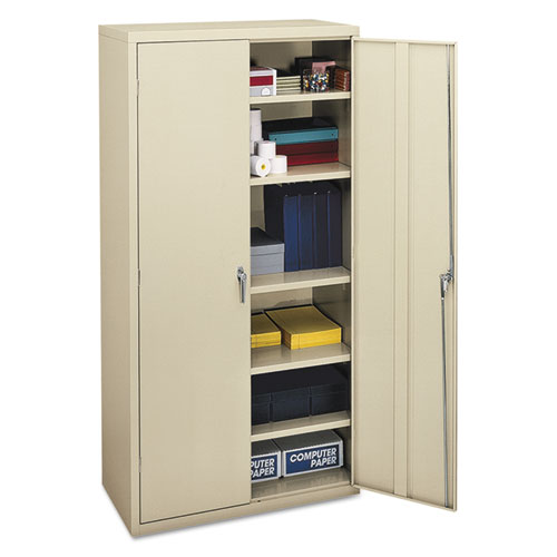 Image of HON® Assembled Storage Cabinet, 36w x 18.13d x 71.75h, Putty